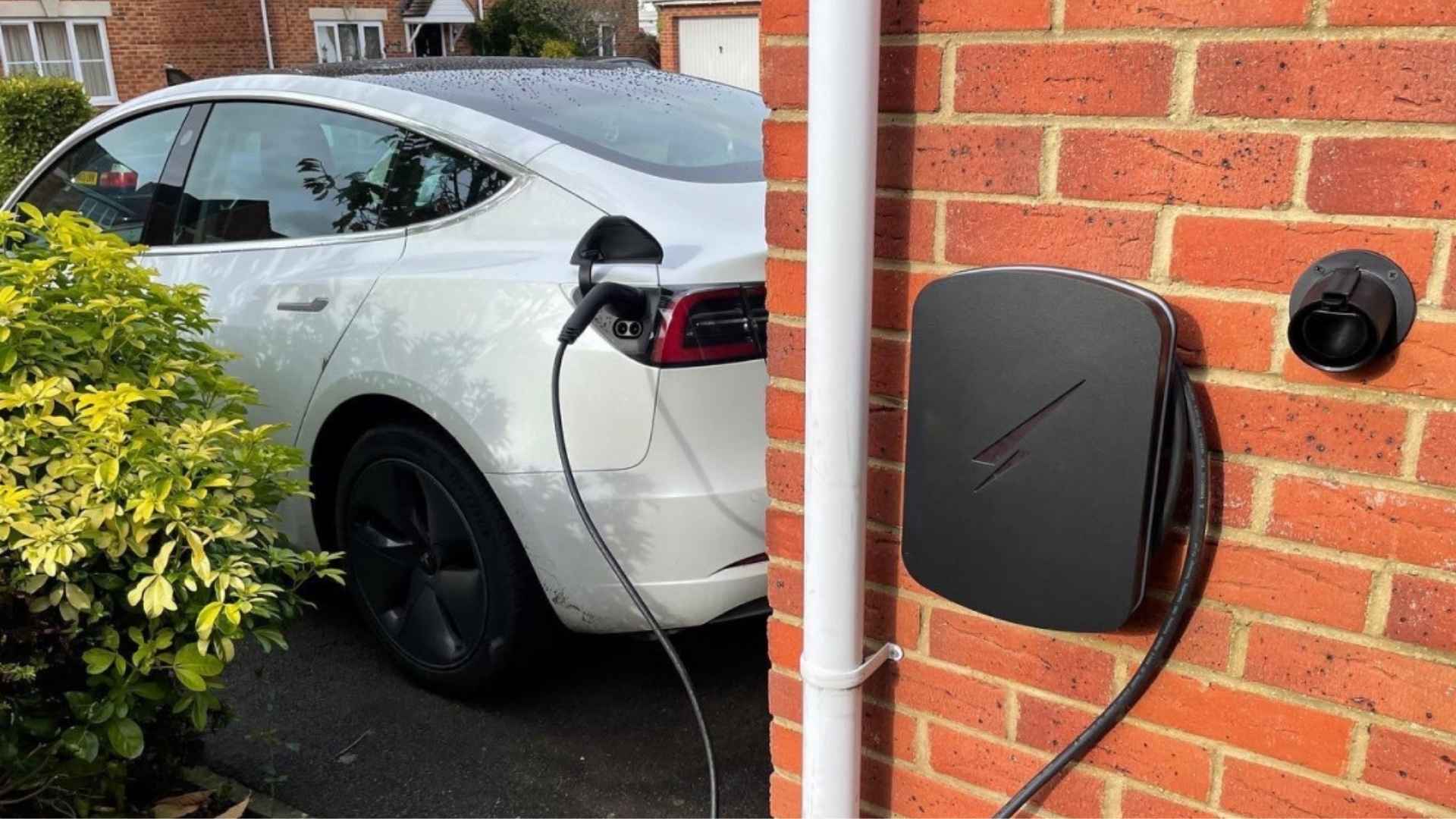 Hypervolt home EV charger installed on a residential wall